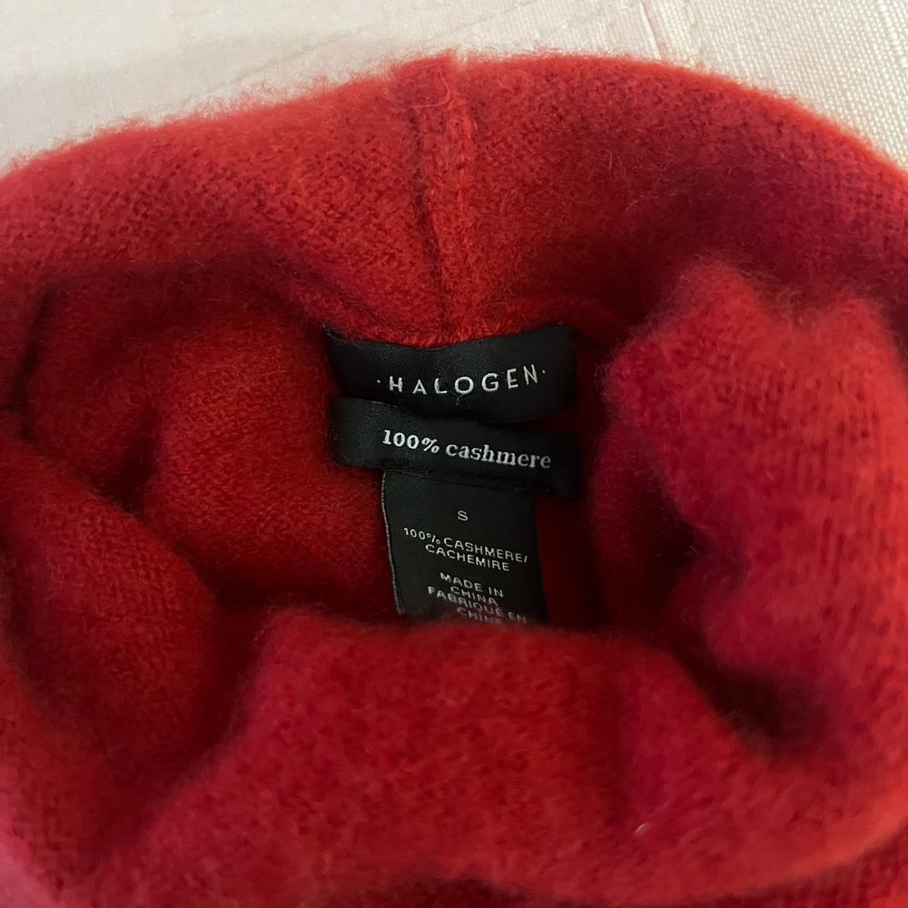 Halogen Red Cashmere Turtleneck Sweater - Picture 4 of 4